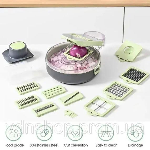 Овочерізка з контейнером Vegetable Cutter 9 в 1 | Зображення 4