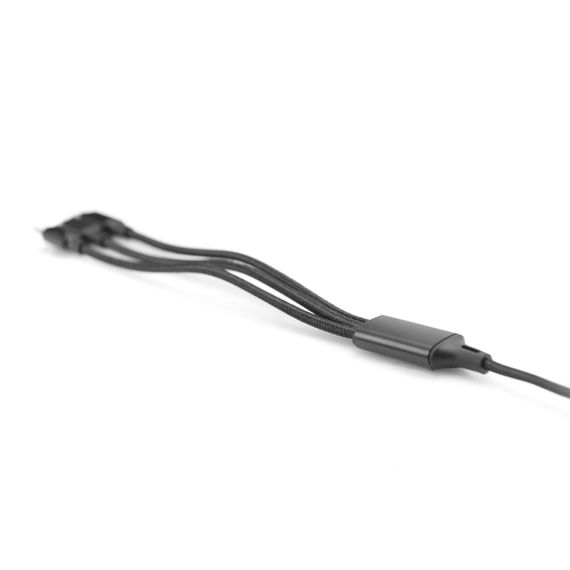 Дата кабель USB 2.0 AM to Lightning + Micro 5P + Type-C 1.0m charge only Digitus (AK-300160-010-S) | Зображення 2