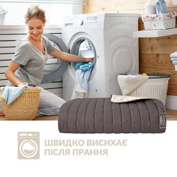 Двостороннє покривало Стиль Люкс IDEIA 220х240 см з антиалергенним волокном, шоколад/беж (8-13499*003) | Зображення 7
