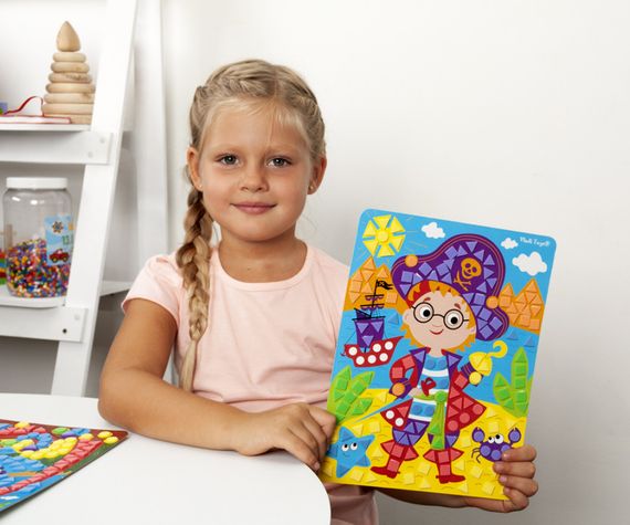 Набір для творчості "М'яка мозаїка. Пірат" VT4511-04, 410 м'яких наклейок | Зображення 5