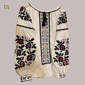 Рубашка Украинская вышиванка  31737 цвет белый размер S/M