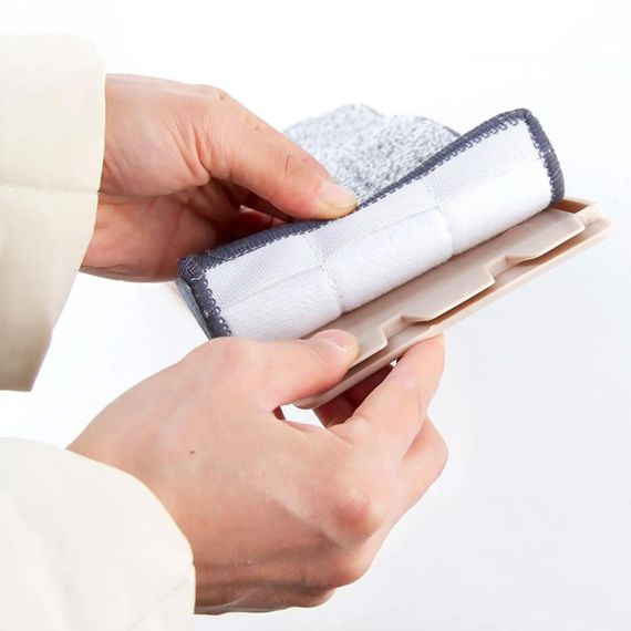 Запаска для швабри з мікрофібри (32х12см) / Змінна насадка для плоскої швабри / Запаска моп | Зображення 6