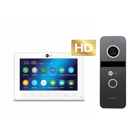 Комплект видеодомофона NeoLight Omega HD и Solo FHD graphite | Зображення 3