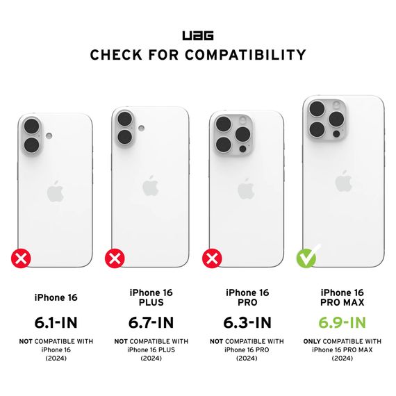 Чохол до мобільного телефона UAG iPhone 16 Pro Max Metropolis LT Magsafe Kevlar Black (114453113940) | Зображення 6