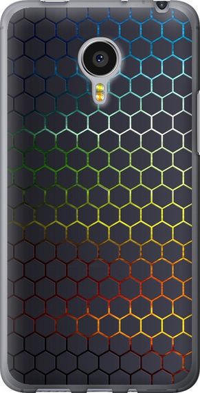 Чехол на Meizu MX4 PRO Переливающиеся соты "498u-132-17620"