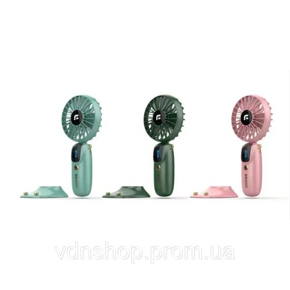 Портативний міні вентилятор Mini fan AND892 з підставкою для телефону та дисплеєм