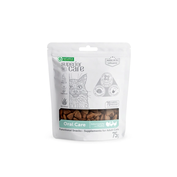 Ласощі для котів Nature's Protection Superior Care Oral Care з птахом 75 гр