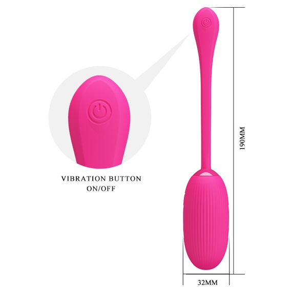 Віброяйце - Pretty Love Doreen Electric Shock Egg Pink (App) | Зображення 6