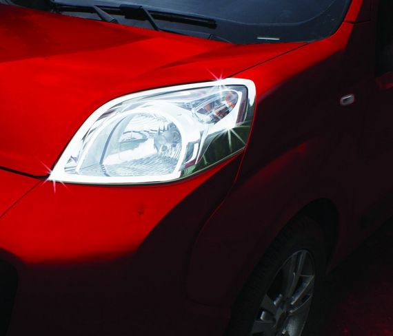 Накладки на фари (2 шт., Нерж.) Carmos - Турецька сталь для Citroen Nemo 2008-2024 рр