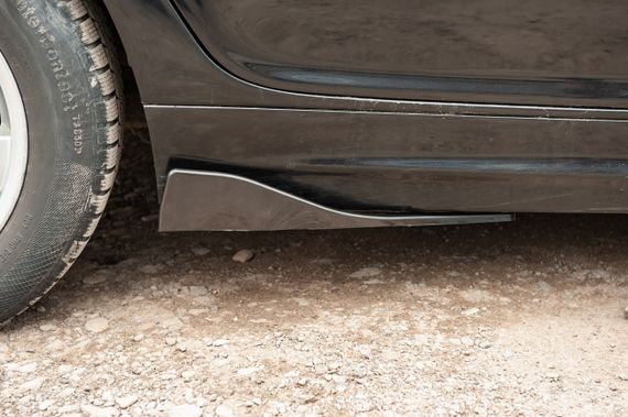 Універсальні Flap накладки на бокові пороги тип-B (2 шт, чорний глянець, ABS-пластик)