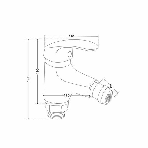 Змішувач для біде Lidz Tani 001AF (k40) LDTAN001AFCRM44958 Chrome | Зображення 1