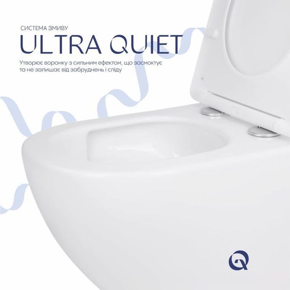 Унітаз підвісний Qtap Jay безободковий Ultra Quiet з сидінням Soft-close QT07335177W | Зображення 4