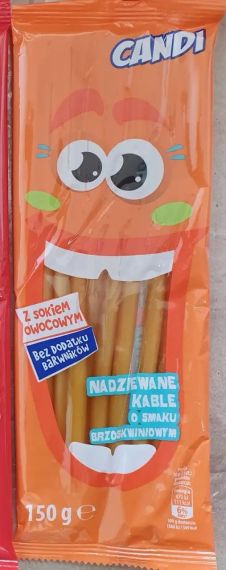 Цукерки желейні персиковий смак жувальні Candi, 150 г, Польща, без барвників