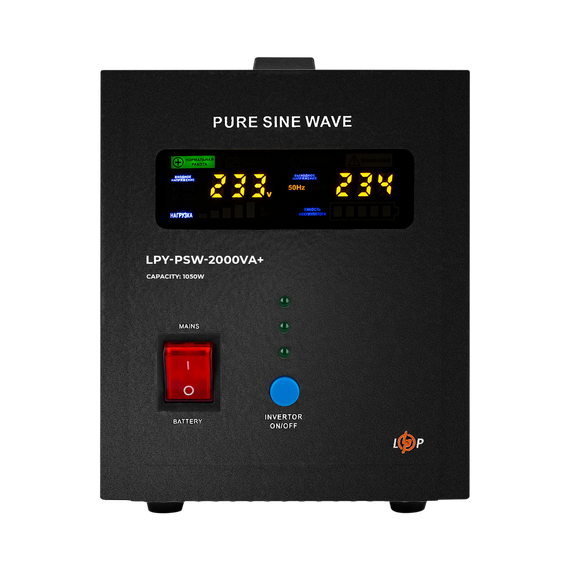 ДБЖ LogicPower LPY-PSW-2000VA+ (1400Вт) 10A/20A з правильною синусоїдою 24V