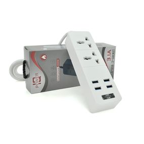 Сетевой фильтр ТВ-Т07.2 розетки + 4 USB,2м,сечение 3х0.75мм,2500W,White,Box