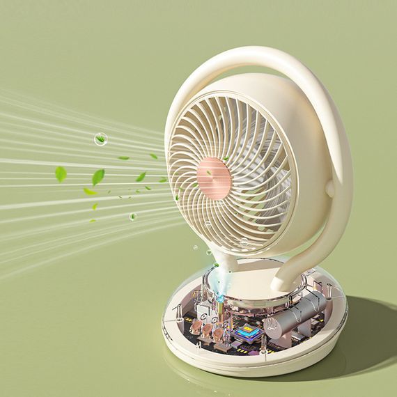 Настільний вентилятор F12 з негативною іонізацією 6000mAh White | Зображення 2