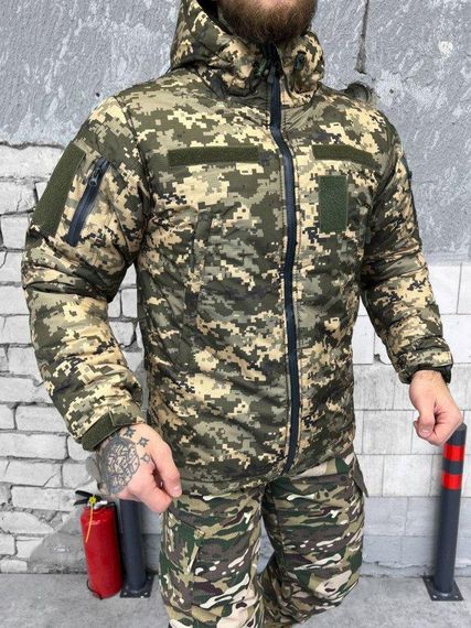 Зимняя тактическая куртка пиксель lieutenant  ВТ6843