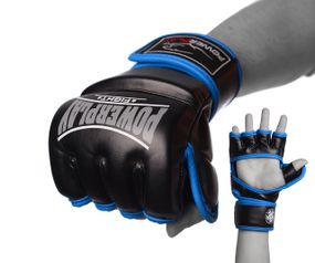 Рукавиці для MMA PowerPlay 3058 Чорно-Сині S