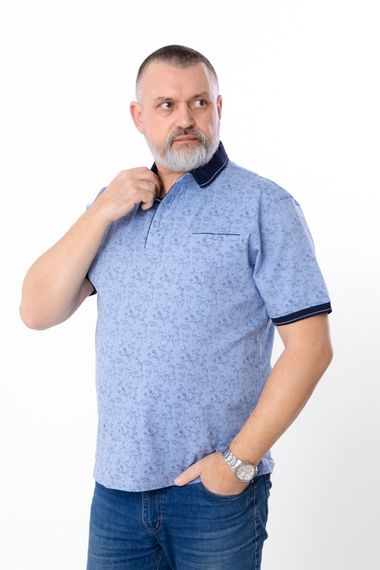 Футболка поло чоловіча (батал) Носи своє 4XL Блакитний (p-16543-191363) | Зображення 1