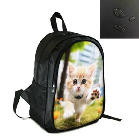 Рюкзак міський/шкільний 38×28см з принтом з котом/кошеням дитячий, підлітковий, спортивний (4142)