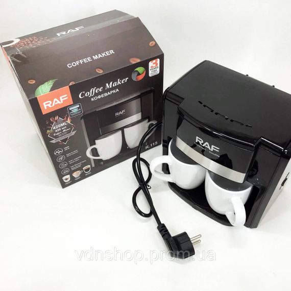 Кавомашина домашня RAF, Побутова електрична кавоварка для дому, Маленька кавоварка для меленої кави OF-98 | Зображення 5