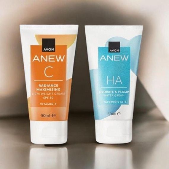Набор Avon крем для лица «Сияние и увлажнение» 50 мл - SPF50 +Гель-крем для лица упругость кожи 50 мл
