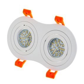 Світильник врізний поворотний HDL-DT 108/2 MR16 WH