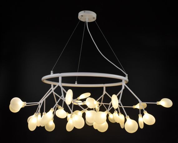 Люстра підвісна на 36 лампочок 27053 Білий 50-120х100х100 см. | Зображення 1