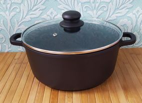 Казан каструля з кришкою 1,6 л 16 см  ⁇  Каструля зі скляною кришкою з антипригарним покриттям A-PLUS  ⁇