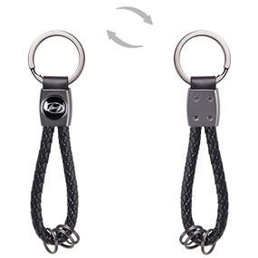 Брелок шкір. зам. плетений з кільцями CN HYUNDAI