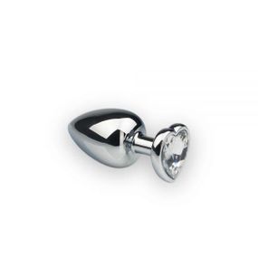 Анальна пробка Silver Heart Diamond, M з кристалом у вигляді сердечка Sex Aura
