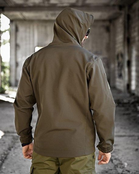 Демісезонна тактична куртка софтшел masad олива | Зображення 8