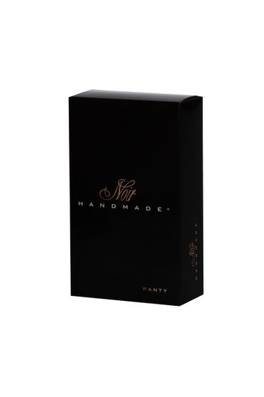 Трусики под кожу Noir Handmade P008 Powerwetlook panty with gold clasp Черные M | Зображення 6