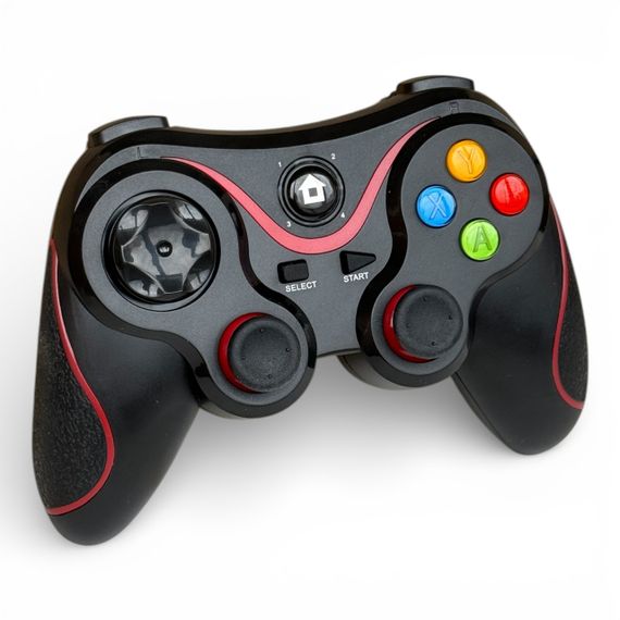 Геймпад универсальный V8 Bluetooth контроллер для PS3, PS4, Android, iOS, Windows/Steam - Black/Red