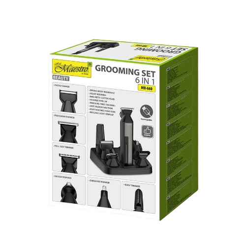 MR-660 Набір для підстригання волосся 6 в 1 Maestro | Зображення 4