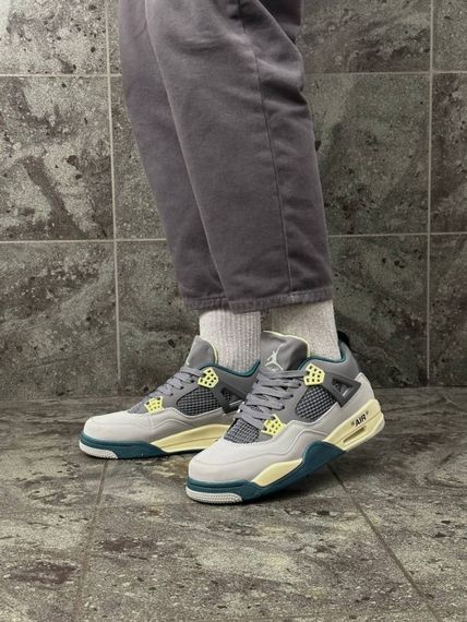 Кросівки Nike Air Jordan 4 Retro (gray green) | Зображення 6