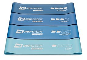 Набір резинок для фітнесу Hop-Sport 600x75мм HS-L675RLB синій