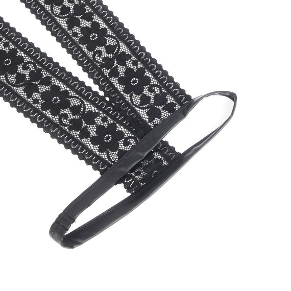 Мужские трусы открытые Star Night с кружевом, черные, M sexstyle | Зображення 6