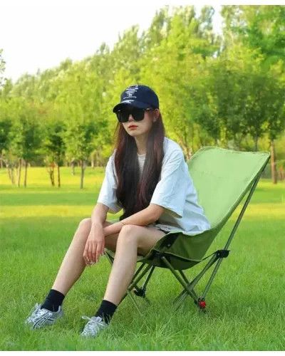 Складной туристический стул MA560green 45×93×58 см зеленый до 200 кг • Кресло для пикника, рыбалки, кемпинга и отдыха на природе | Зображення 3