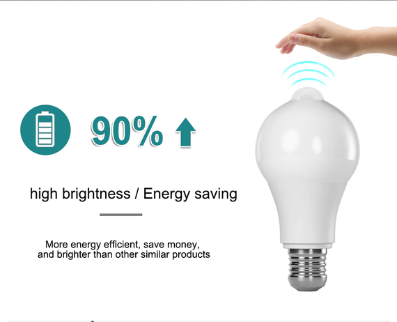 Лампа з датчиком руху SV LED E27 IP42 12W всередині та для вулиці (sv2490) | Зображення 2
