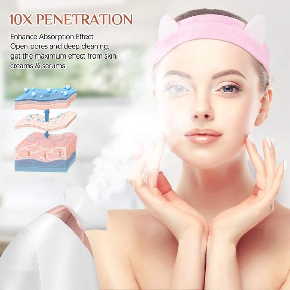 Паровий очищувач для обличчя Aiemok, глибоке очищення шкіри, нано-іонний зволожувач, парова сауна для обличчя | Зображення 3