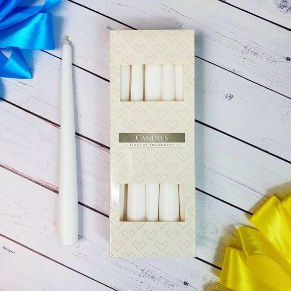 Набір свічок столових Bispol AURA Candles s30-090 Білі | Зображення 6