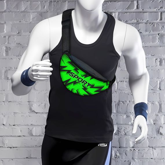 Сумка-бананка мужская/женская Sport 32×16 см с расширителем поясная сумка или сумка через плечо (02884)