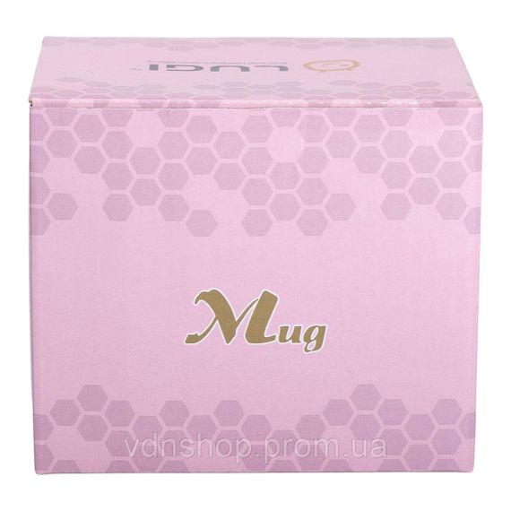 Кружка фарфоровая с золотым ободком и золотой ручкой 420 (мл) Мятный RX-N240629M | Зображення 3