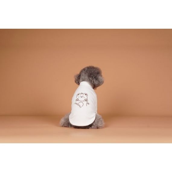 Гольф для собак Cheepet c Мишкой на спинке, белый | Зображення 3