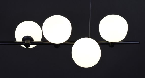 Люстра підвісна на 5 лампочок 27857 Чорний 25-110х24х101 см. | Зображення 5