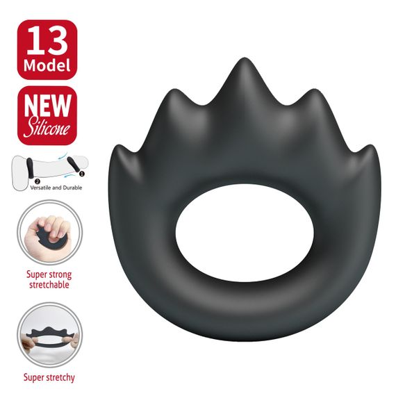 Эрекционное кольцо Crazy Bull №13 - Habert super soft silicone, BI-210357 sexstyle | Зображення 7