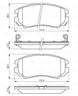 Колодки гальмівні дискові HYUNDAI SONATA, TUCSON, KIA SOUL передн.  BOSCH (0986424815) | Зображення 6