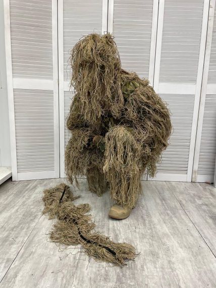 Військова Кікімора  Койот Маскувальний костюм, Масхалат з сумкою Осінь для снайпера   знижка | Зображення 3