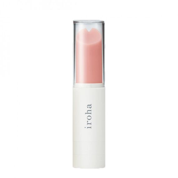 Вибропуля в виде помады Iroha Stick Tenga, медицинский силикон, розовая с белым sexstyle